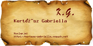 Kertész Gabriella névjegykártya